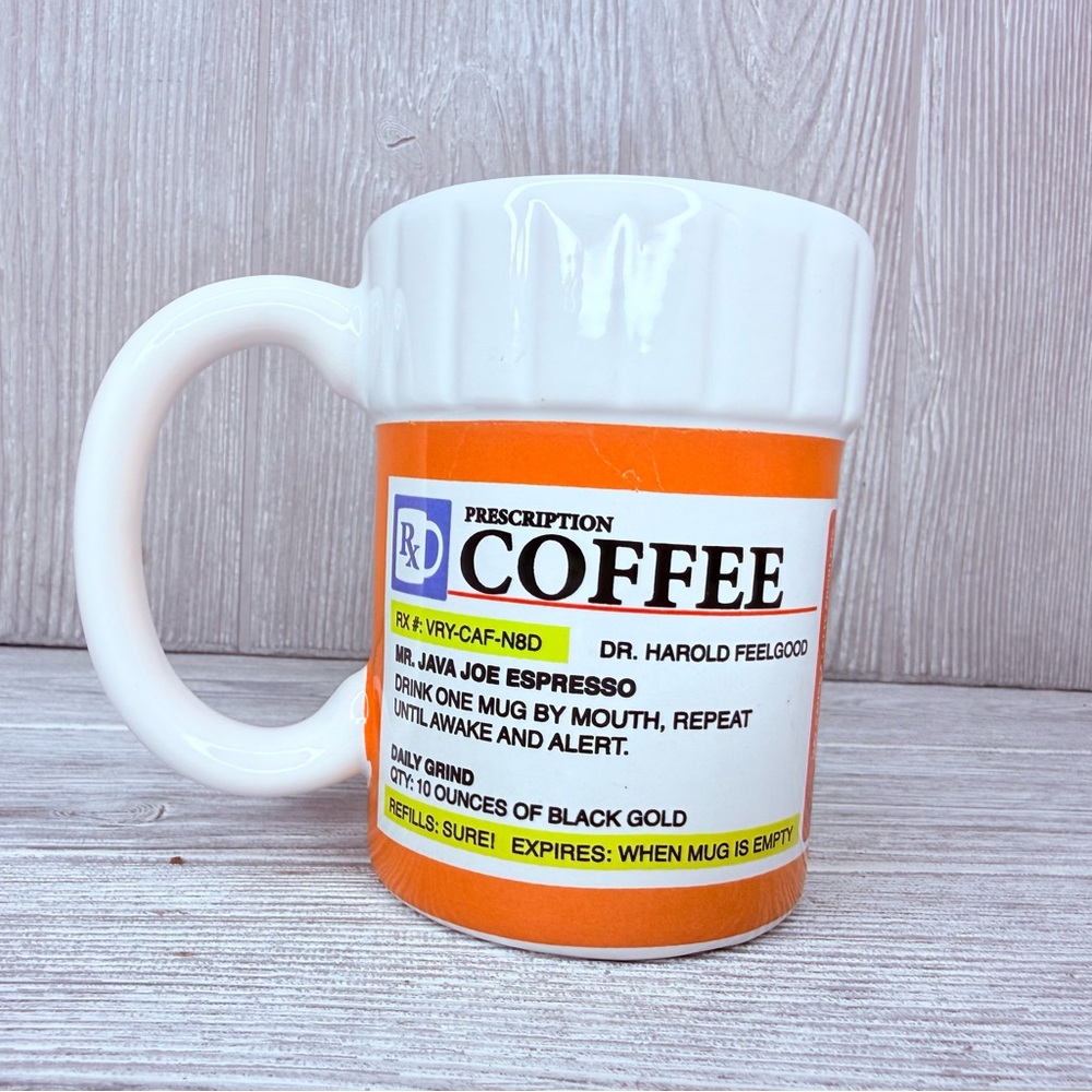 Big mouth prescription coffee mug coffee cup funny gag gift ceramic cup